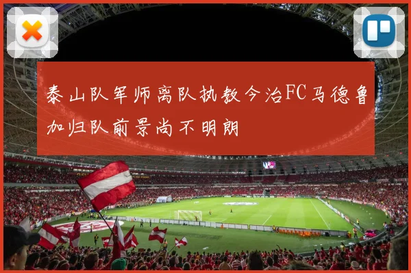 泰山队军师离队执教今治FC马德鲁加归队前景尚不明朗